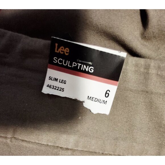 NWT Lee Sculpting Slim Leg Pants Medium Size 6 Brown - Picture 7 of 8